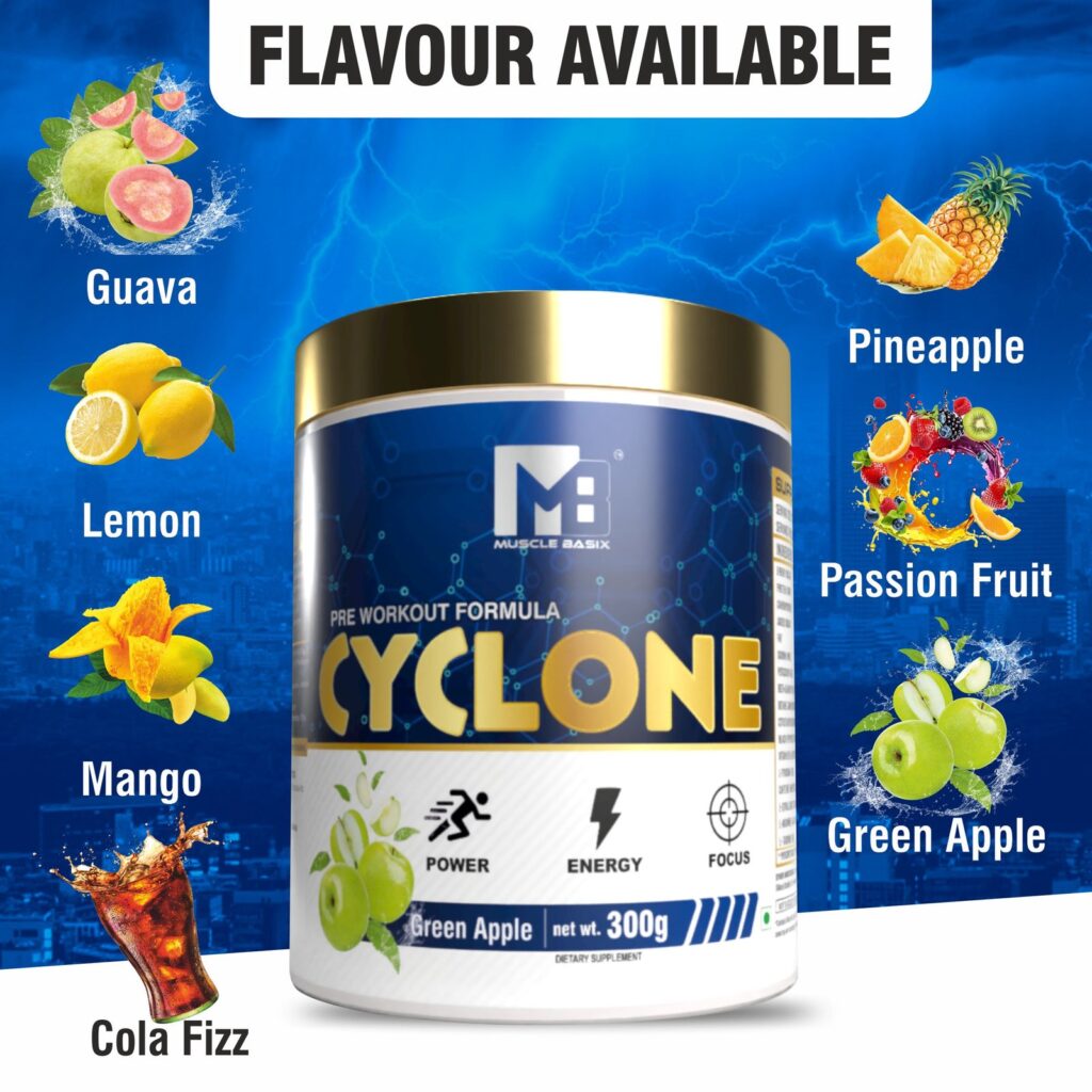 Muscle Basix Cyclone Pre Workout 300Gm.