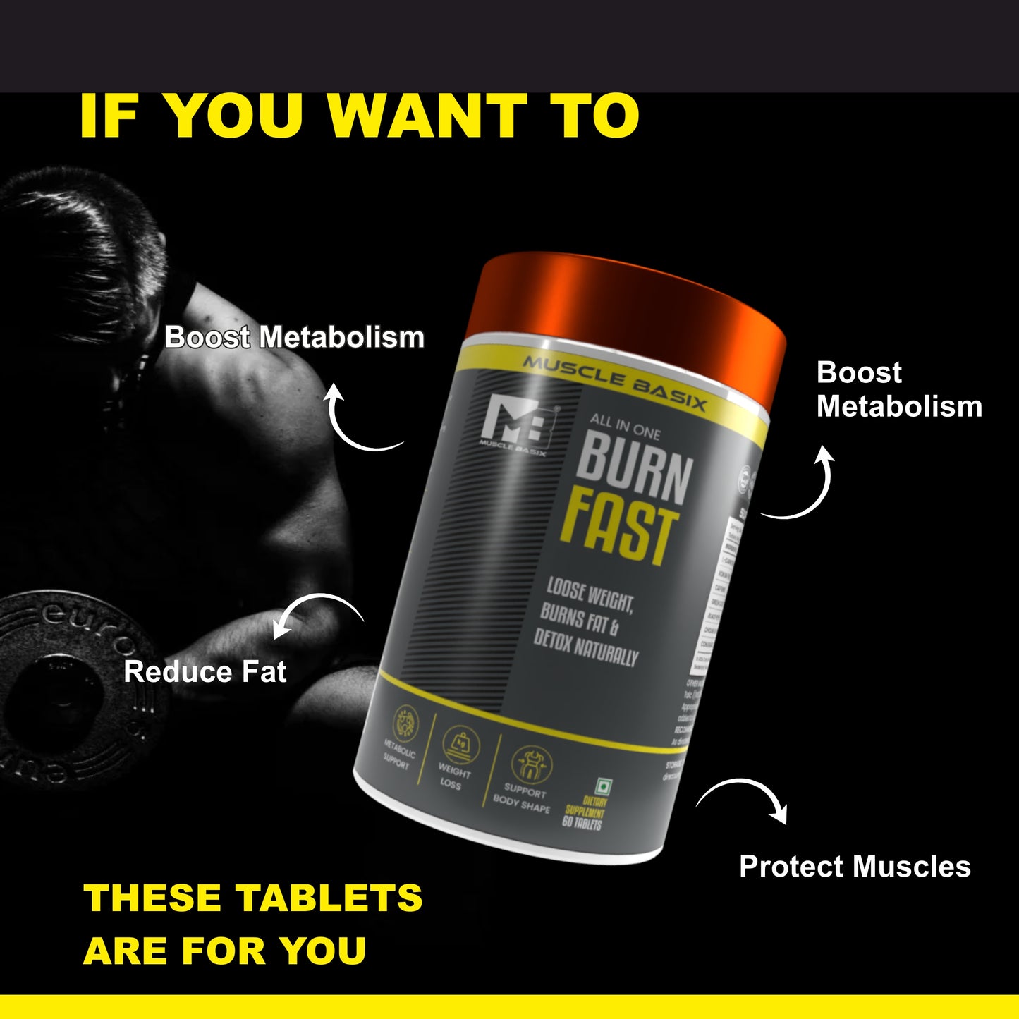 Muscle Basix Burn Fast 60tab