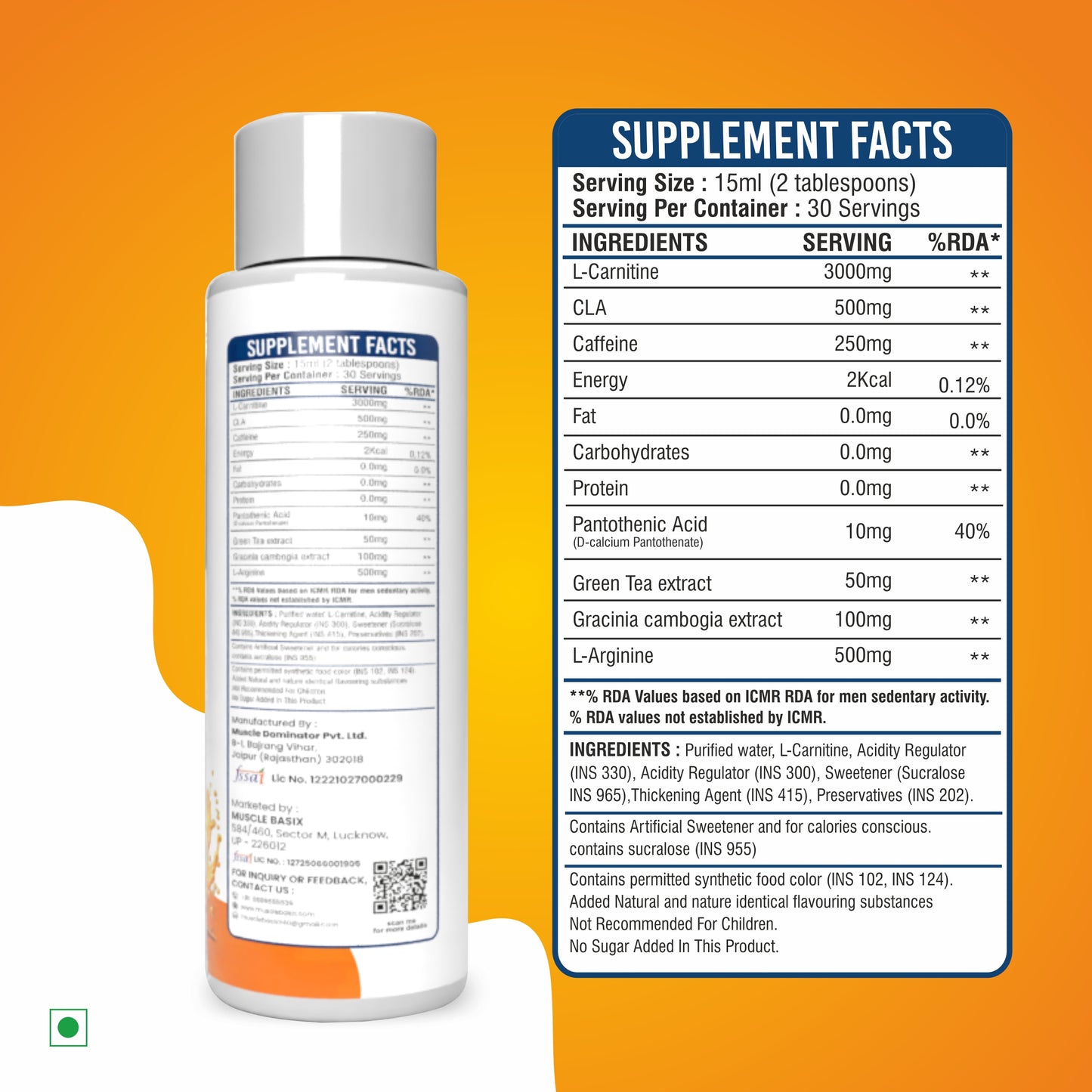 Muscle Basix L-carnitine 3500mg