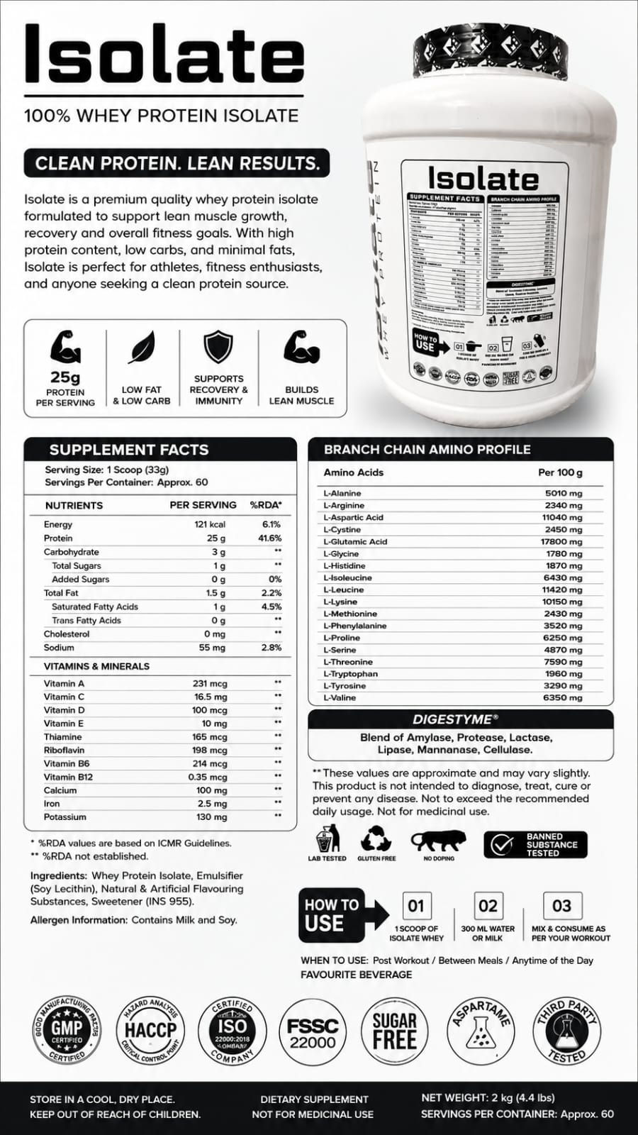 Muscle Basix Isolate Whey Protein