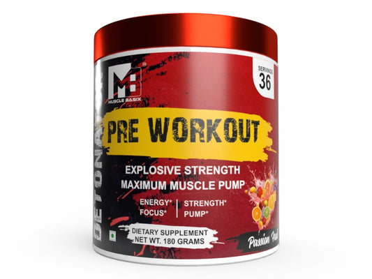 Muscle Basix Detonator Pre Workout 180g.