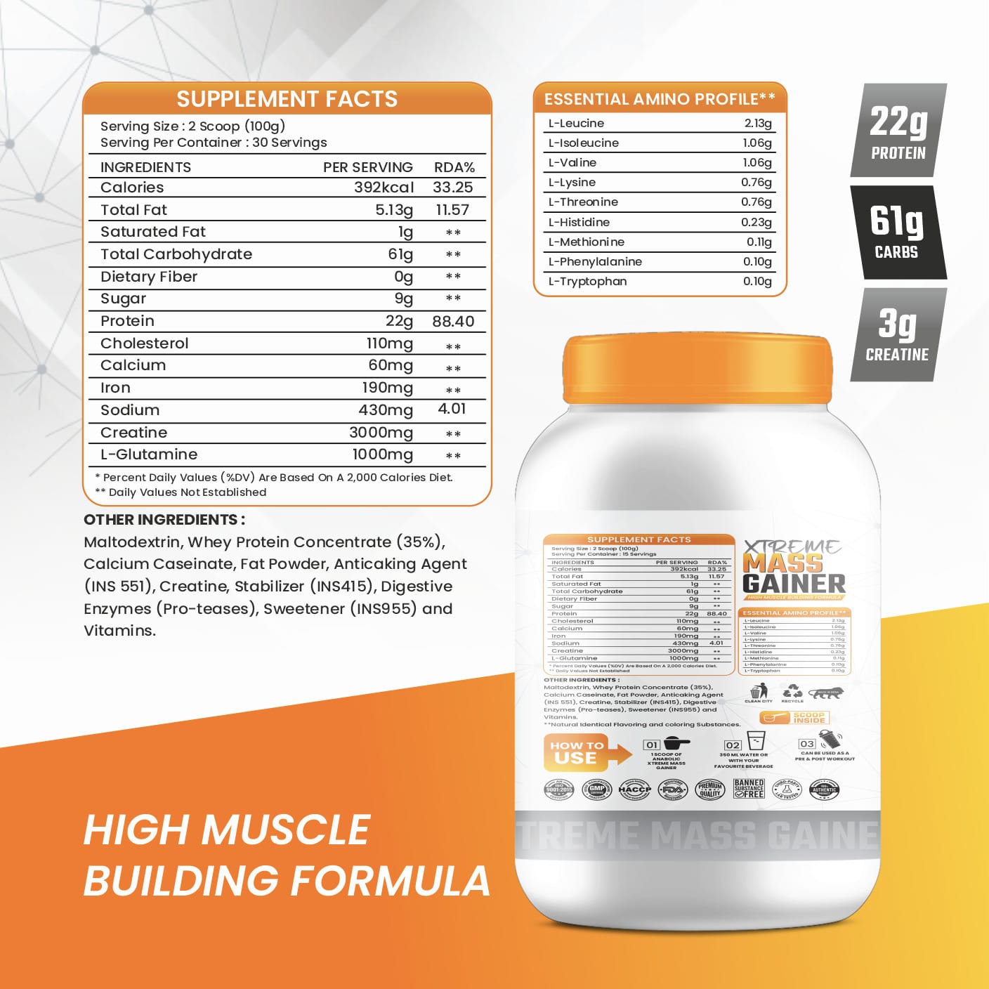 Muscle Basix Xtreme Anabolic Gainer
