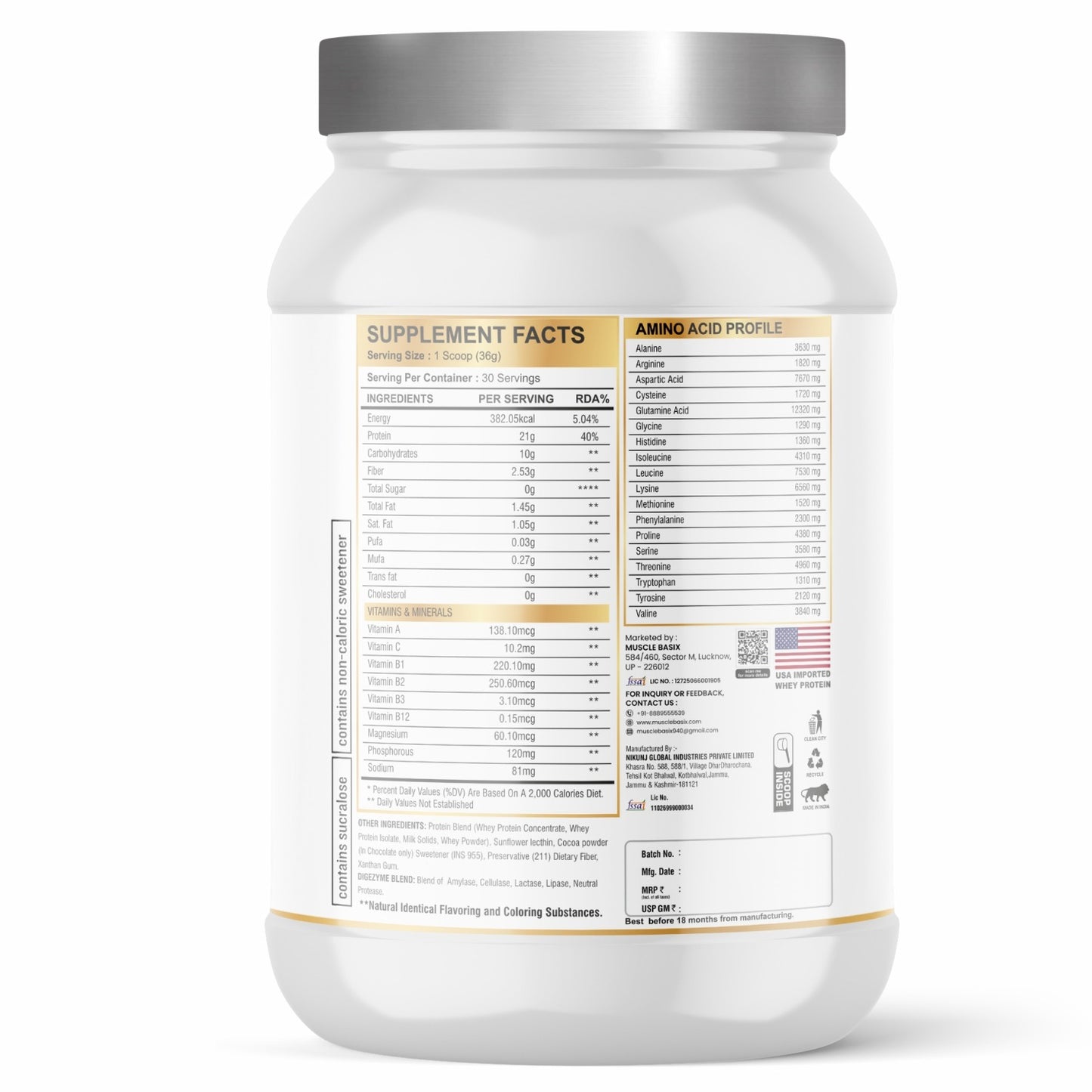 Muscle Basix Crucial Whey Protein