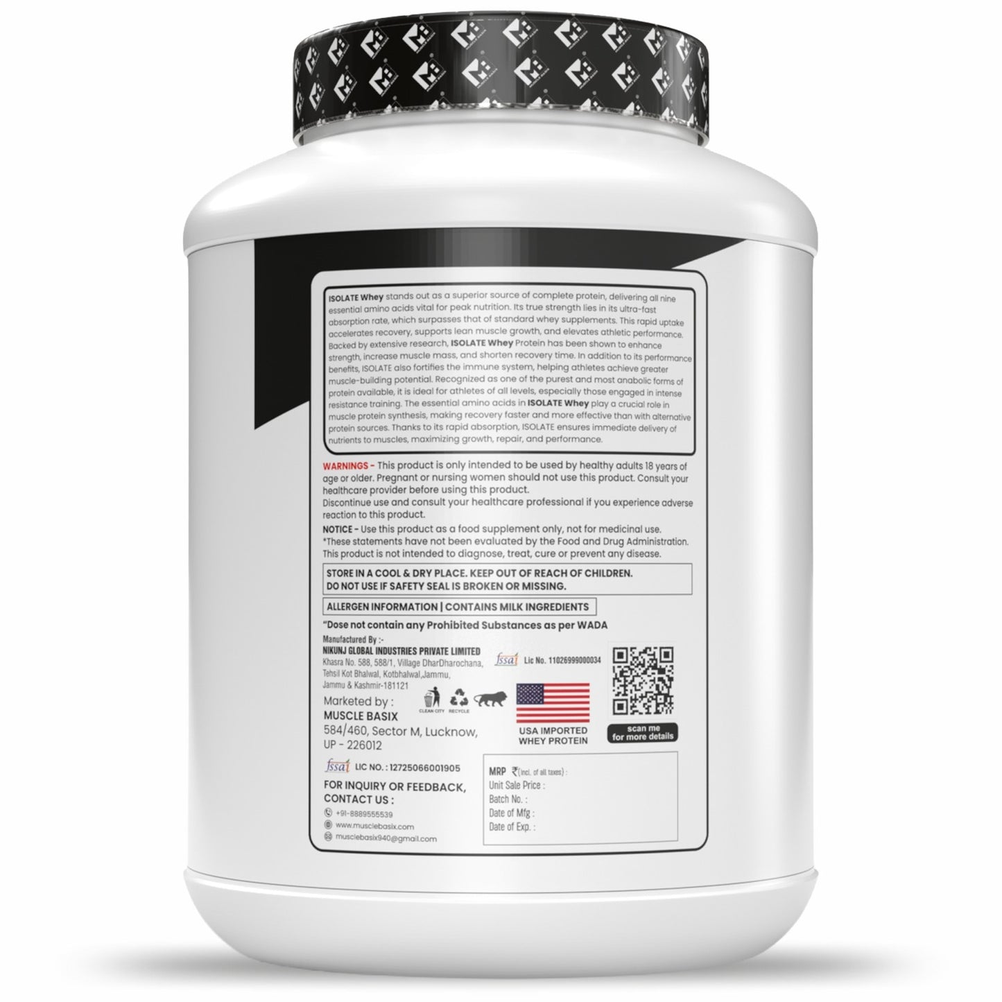 Muscle Basix Isolate Whey Protein
