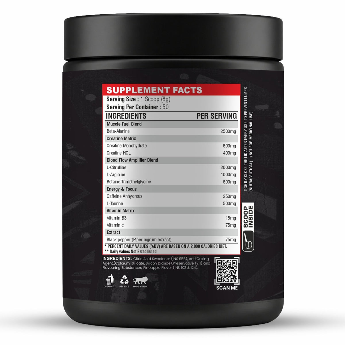Muscle Basix Rage-X Pre Workout 400G