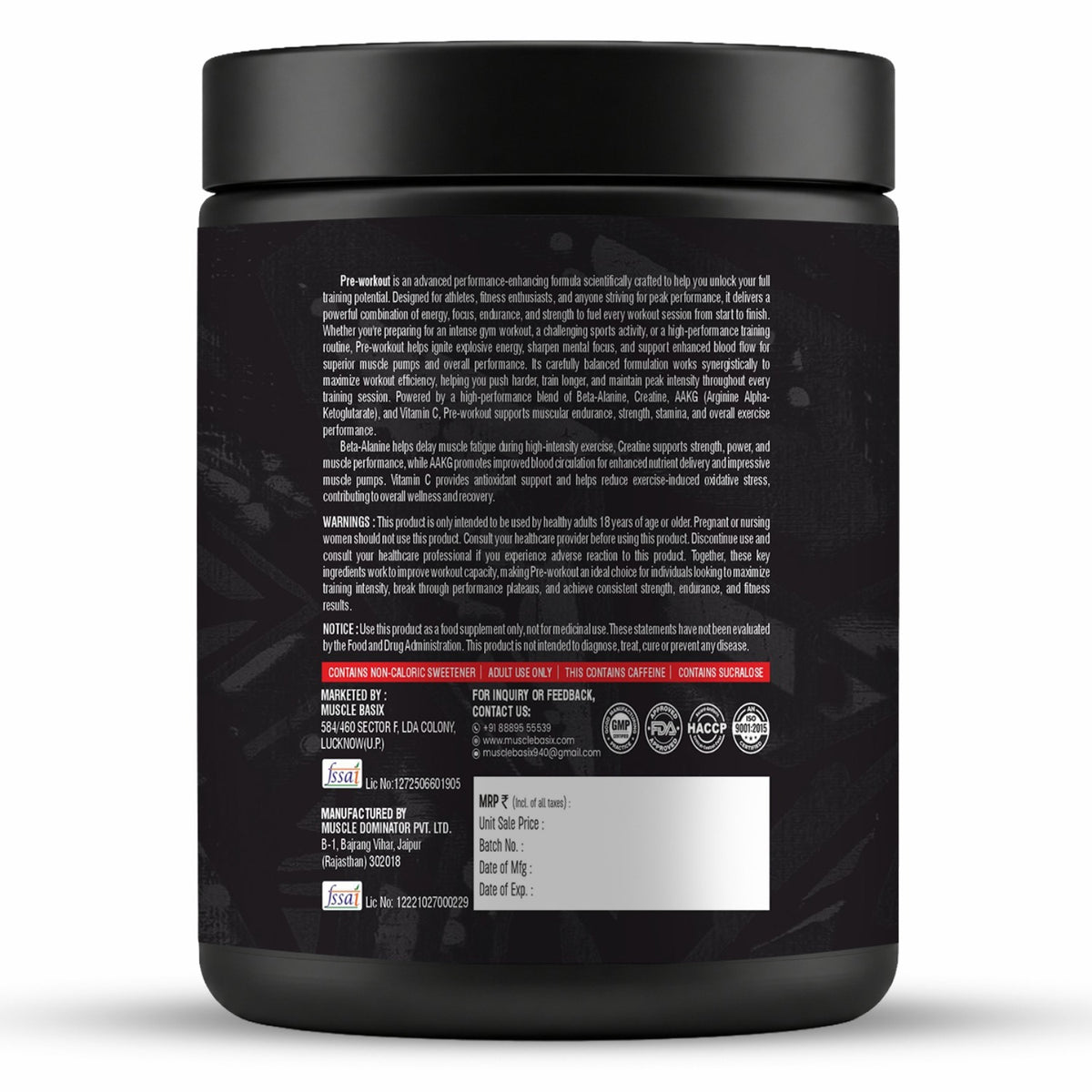 Muscle Basix Rage-X Pre Workout 400G