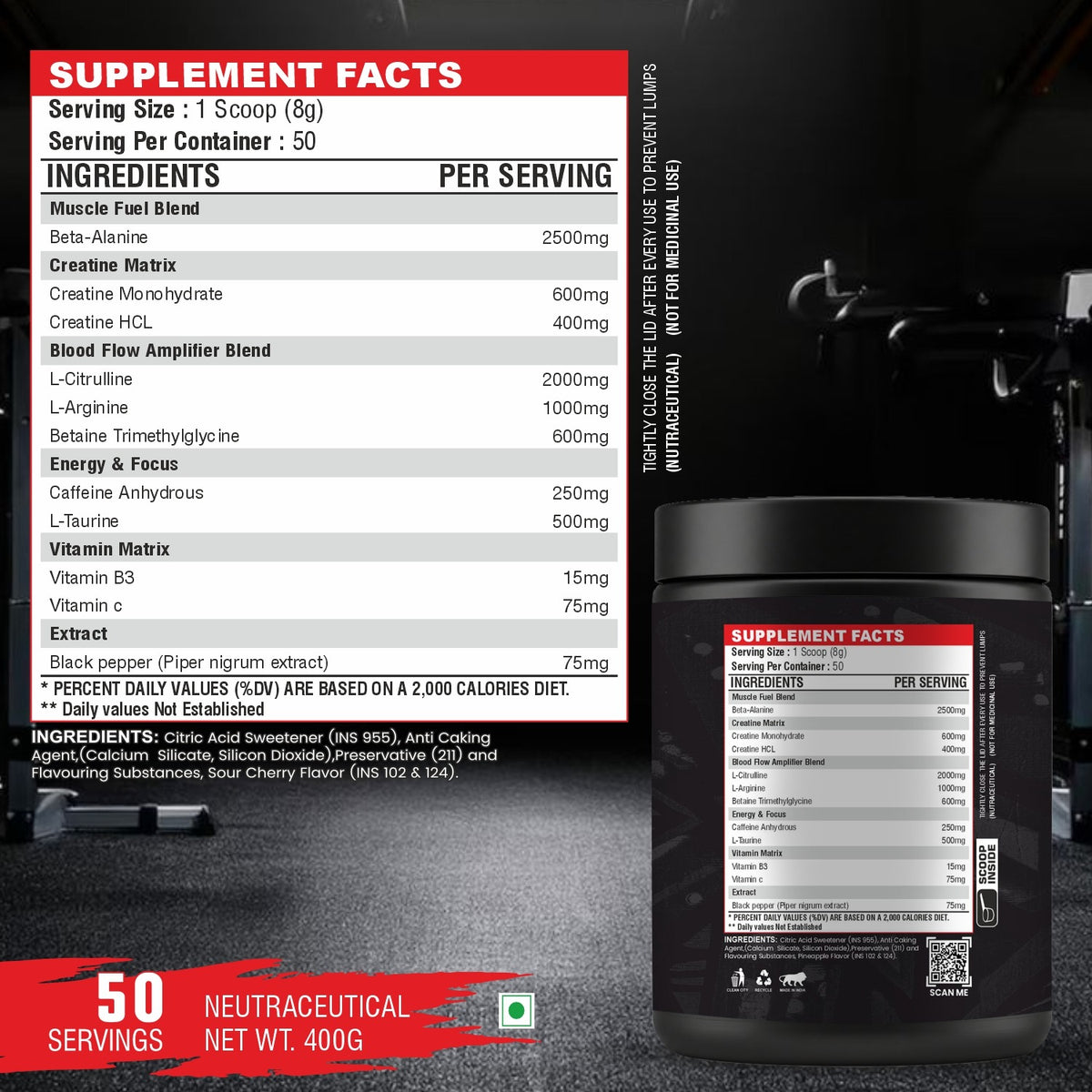 Muscle Basix Rage-X Pre Workout 400G