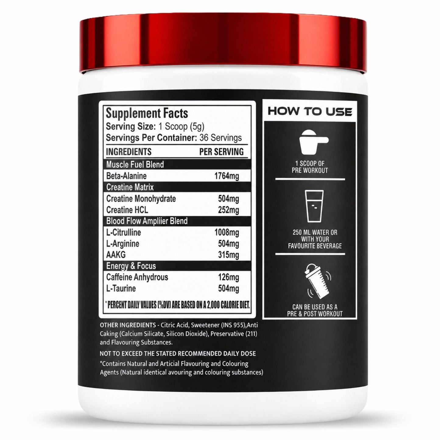 Muscle Basix Detonator Pre Workout 180g.