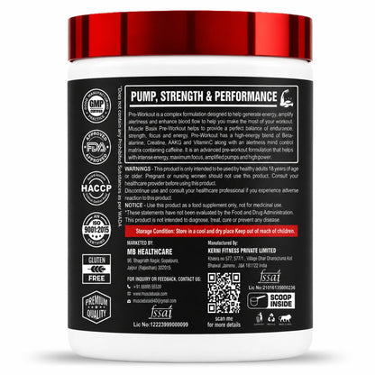 Muscle Basix Detonator Pre Workout 180g.