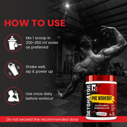 Muscle Basix Detonator Pre Workout 180g.