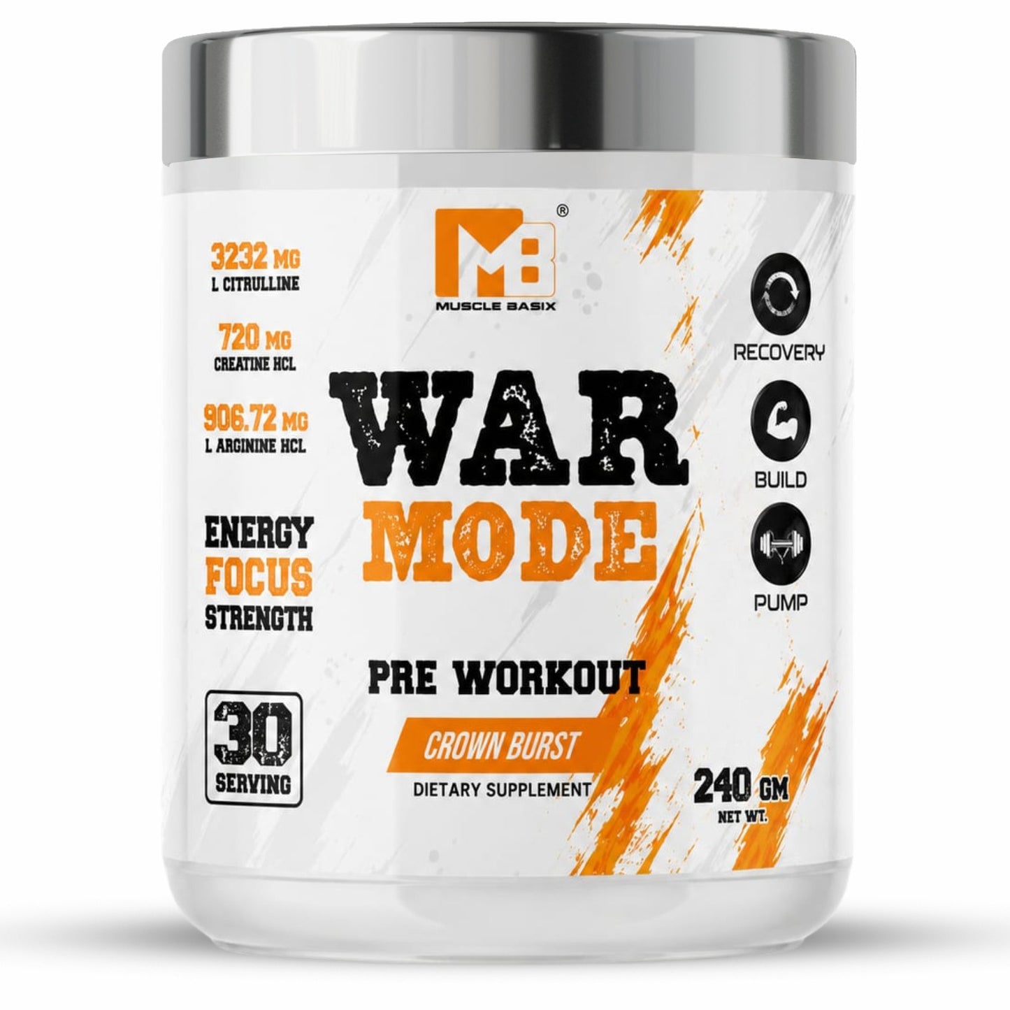 Muscle Basix War Mode Pre Workout 240g.