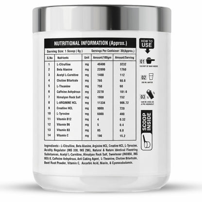 Muscle Basix War Mode Pre Workout 240g.