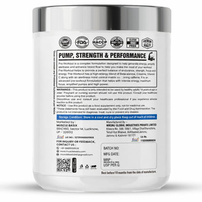 Muscle Basix War Mode Pre Workout 240g.