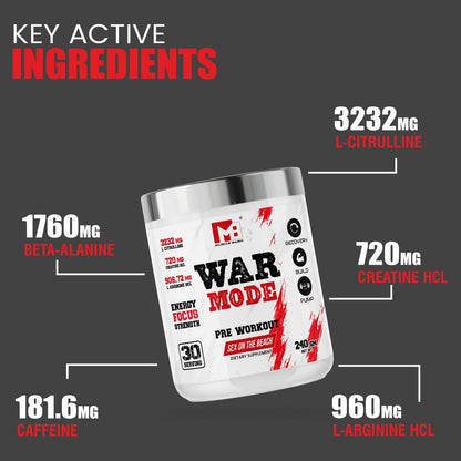 Muscle Basix War Mode Pre Workout 240g.