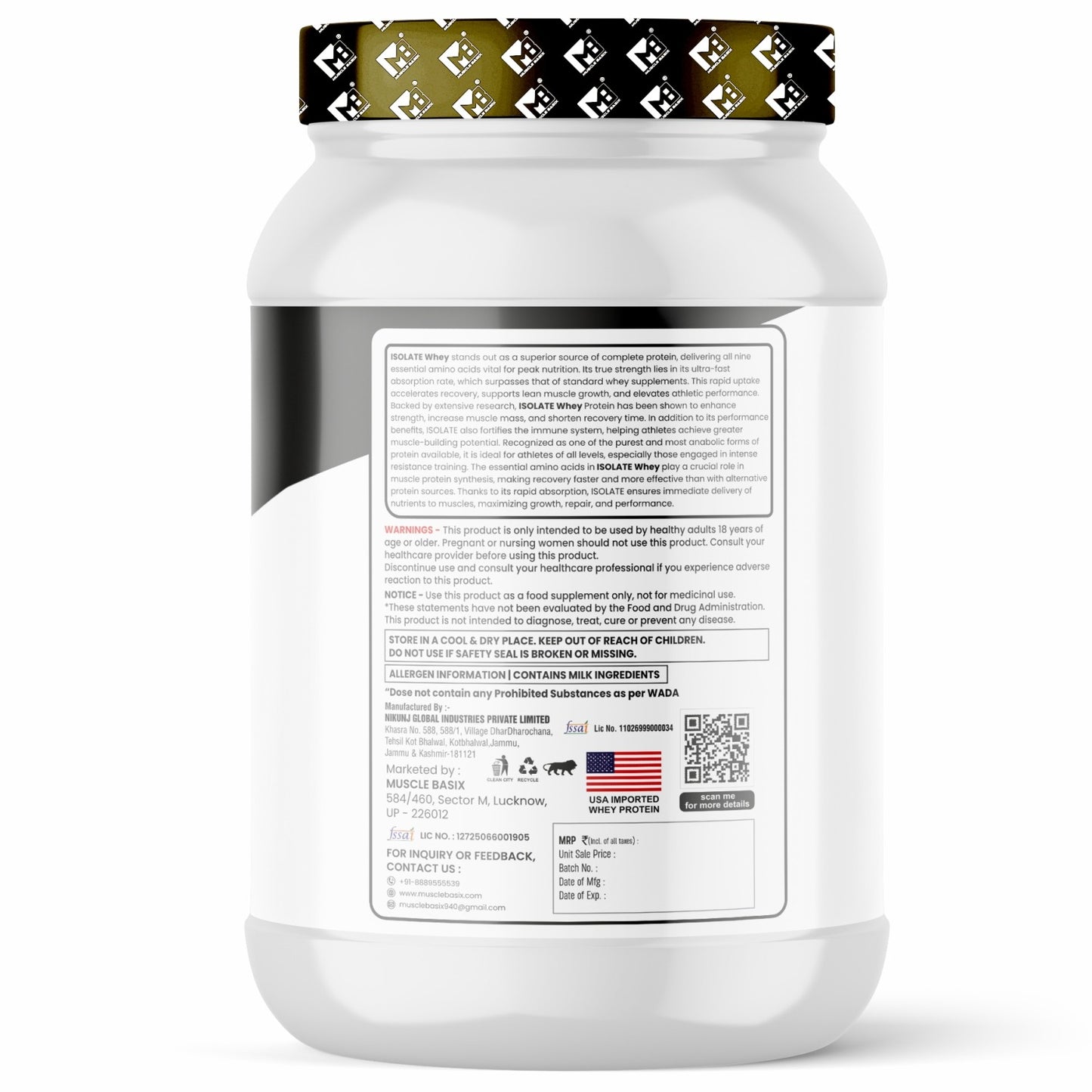Muscle Basix Isolate Whey Protein