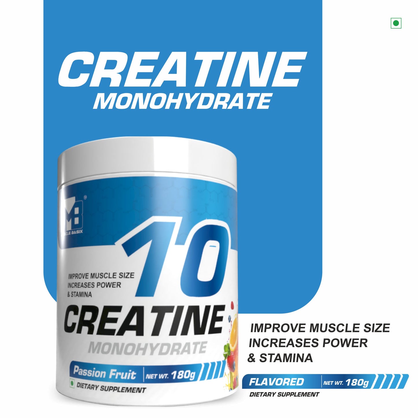 Muscle Basix Creatine monohydrate 210g.