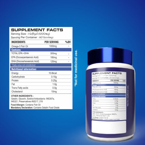 MUSCLE BASIX Omega-3 Fish Oil - Image 3